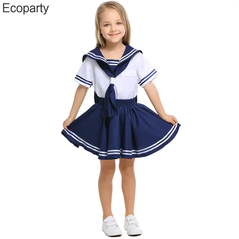 ECOPARTY Mädchen Japanische Anime Sailor Schuluniform Kostüm Cosplay Teen Mädchen Halloween Party Bühnenkostüme Dress20