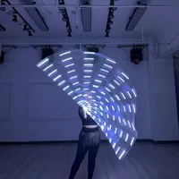 Alas de bandera LED, disfraces luminosos de circo para danza del vientre, luz LED, Ropa de baile para espectáculo de fiesta, accesorios de actuación Rave, 1 Uds.