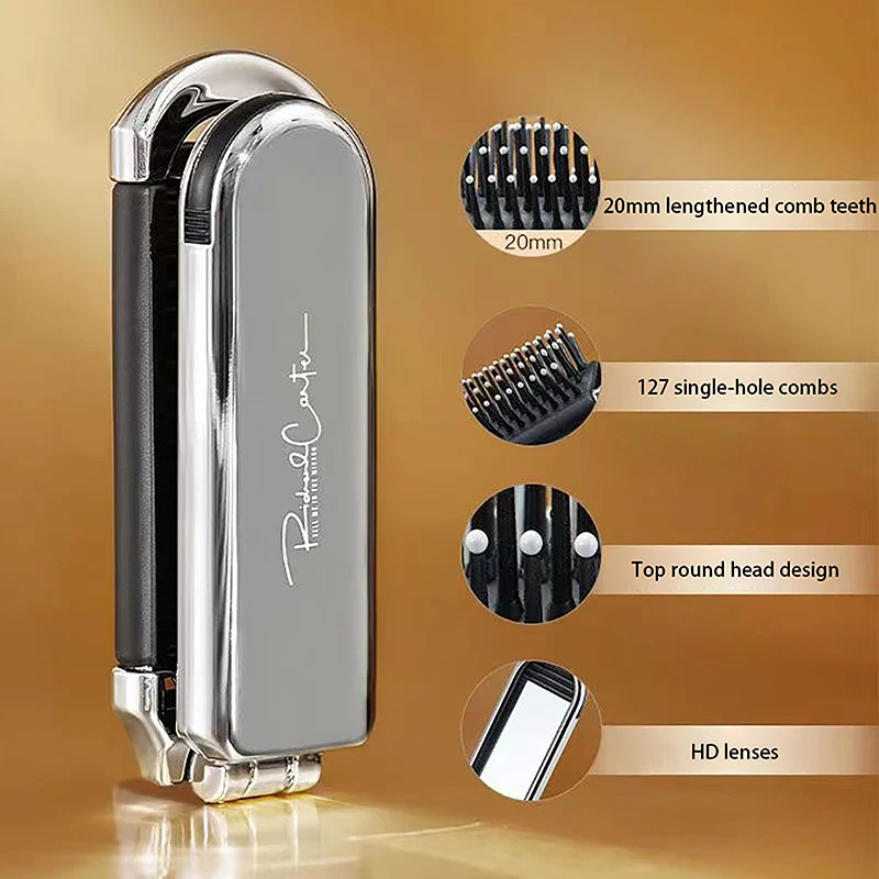 Mini Hairbrus Folding Massage Comb Head Massage Anti-Static Portable Travel Hair Brush Styling Hair Combs With Makeup Mirror