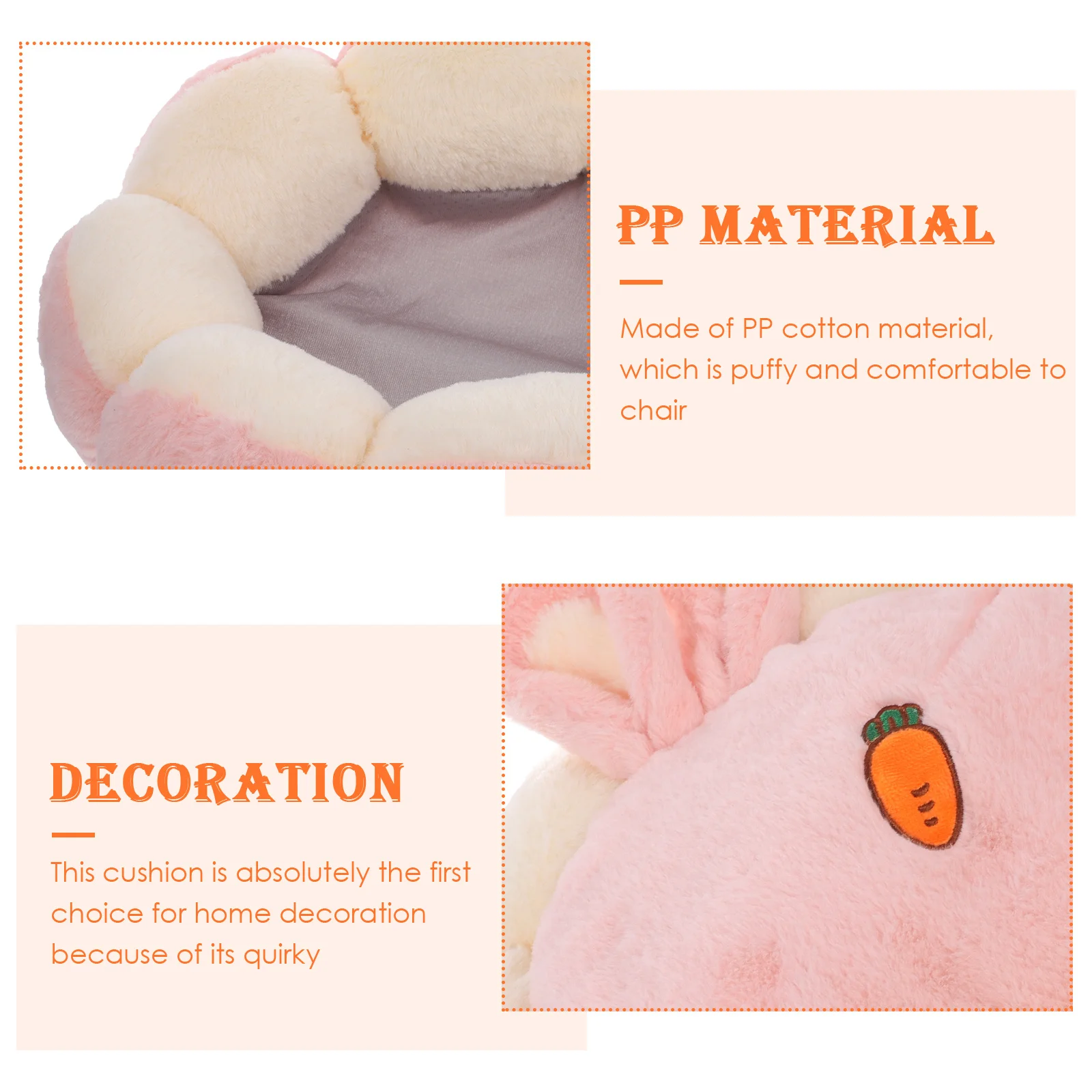 

Adorable Cartoon Animal Flower Shaped Cushion Multi-Purpose Home Chair Seating Mat Cute Seat Pad for Office Sofa Bed Car