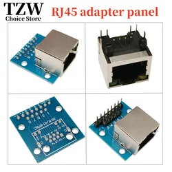 RJ45 Network Port Adapter Test Board Horizontal 8p Crystal Head Female Socket Circuit Board with Light