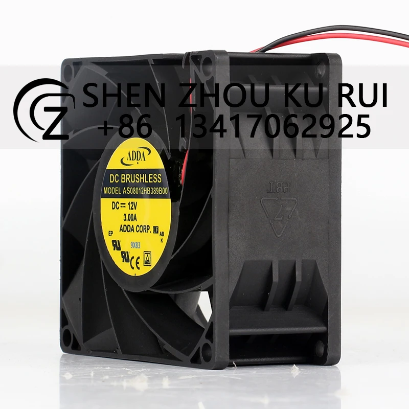 Original ADDA 8038 80X80X38MM 8CM 12V 3.00A PWM function High speed server converter AS08012HB389B00 Cooling fan