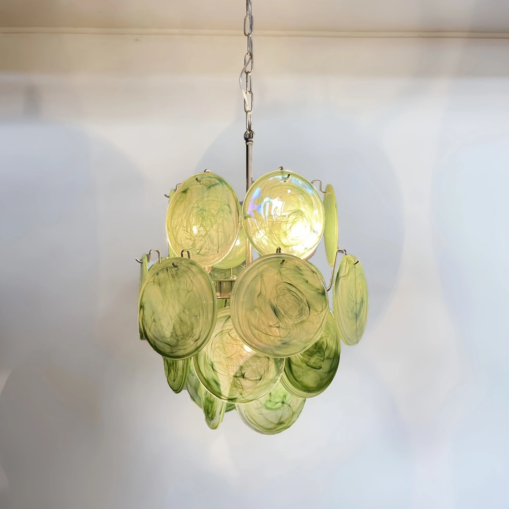 YEBMLP Modern French Style Crystal Chandelier Handcrafted Hanging Light Raindrop Design Lights