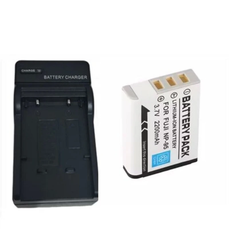 3.7V 2200mAh NP-95 para Fujifilm FINEPIX X30 X100 XF10 F30 REAL 3D W1 Câmera + Carga