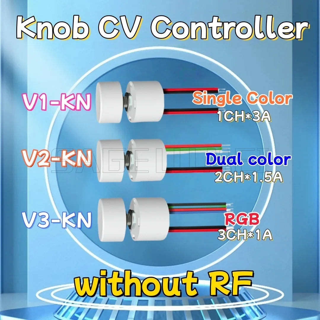 

V1-KN V2-KN V3-KN Ручка диммера температуры с затемнением Светодиодный контроллер постоянного напряжения для светодиодной ленты CCT/RGB Одно/двухцветный