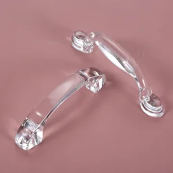 1pc Clear Acrylic Handle Transparent Pull Crystal Furniture Knob 82/95mm for Jewelry Box Wine Case Gifts Decor Cabinet Drawer