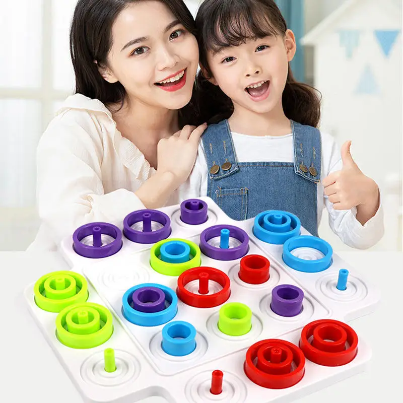 

Board Game Early Childhood Teaching Tic-tac-toe Fun Loop Game Color Cognitive Interactive Puzzles Board Game Ferrule Chess Toy