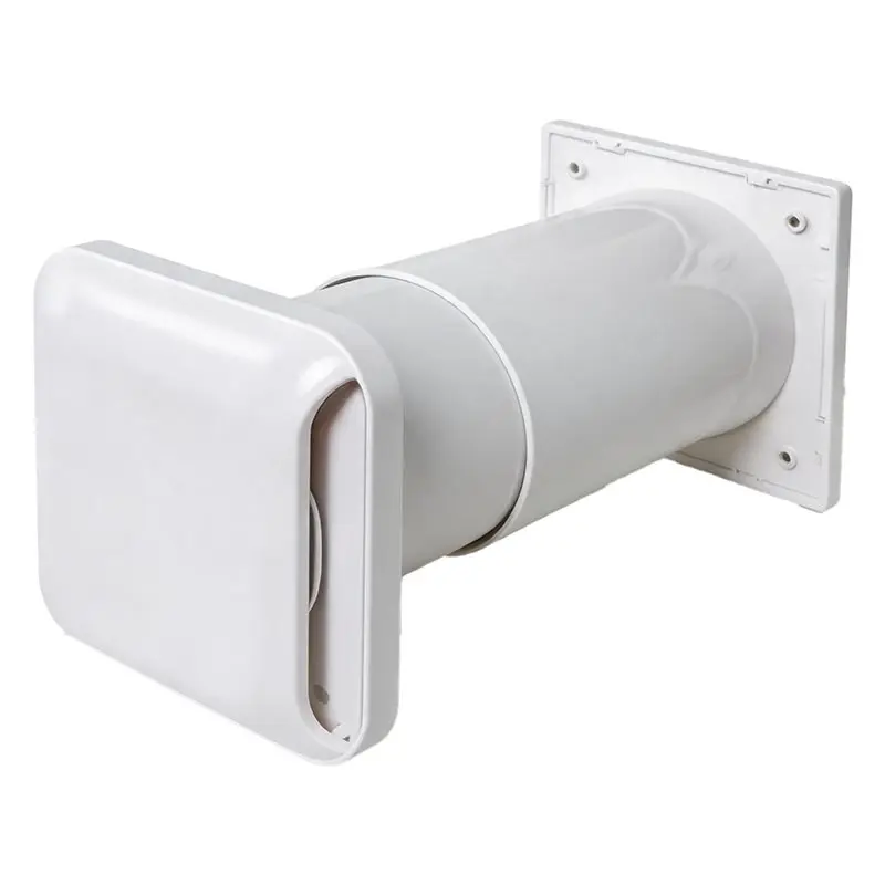 DT39 Adjustable Wall Vent Kit, Through Wall Exhaust Intake Set with Rainproof Louvers & Air Filters for Ventilation