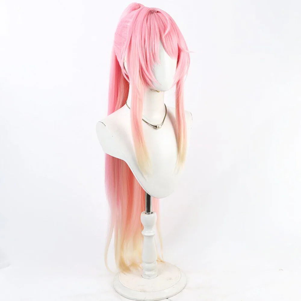 Wuthering Waves Aimisi Cosplay Wig Realistic Scalp Separate Dual Color Gradient Ponytail Hair
