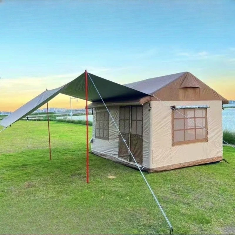 

Inflatable Cabin Tent Outdoor Camping Tent Rainproof Thickened Portable Warm Simple Family Travel