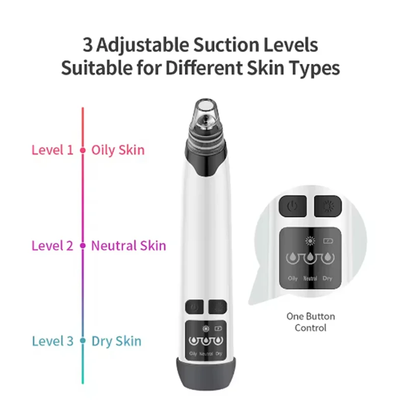 A05G-Hot Compress Blackhead Remover Pore Cleaner Electric Nose Face Deep Cleansing Skin Care Device