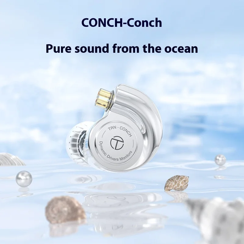 TRN Conch Earphone High-Performance DLC Diamond Diaphragm Dynamic in-Ear Earbuds Monitor Tuning Nozzle Filters For Xiaomi Custom