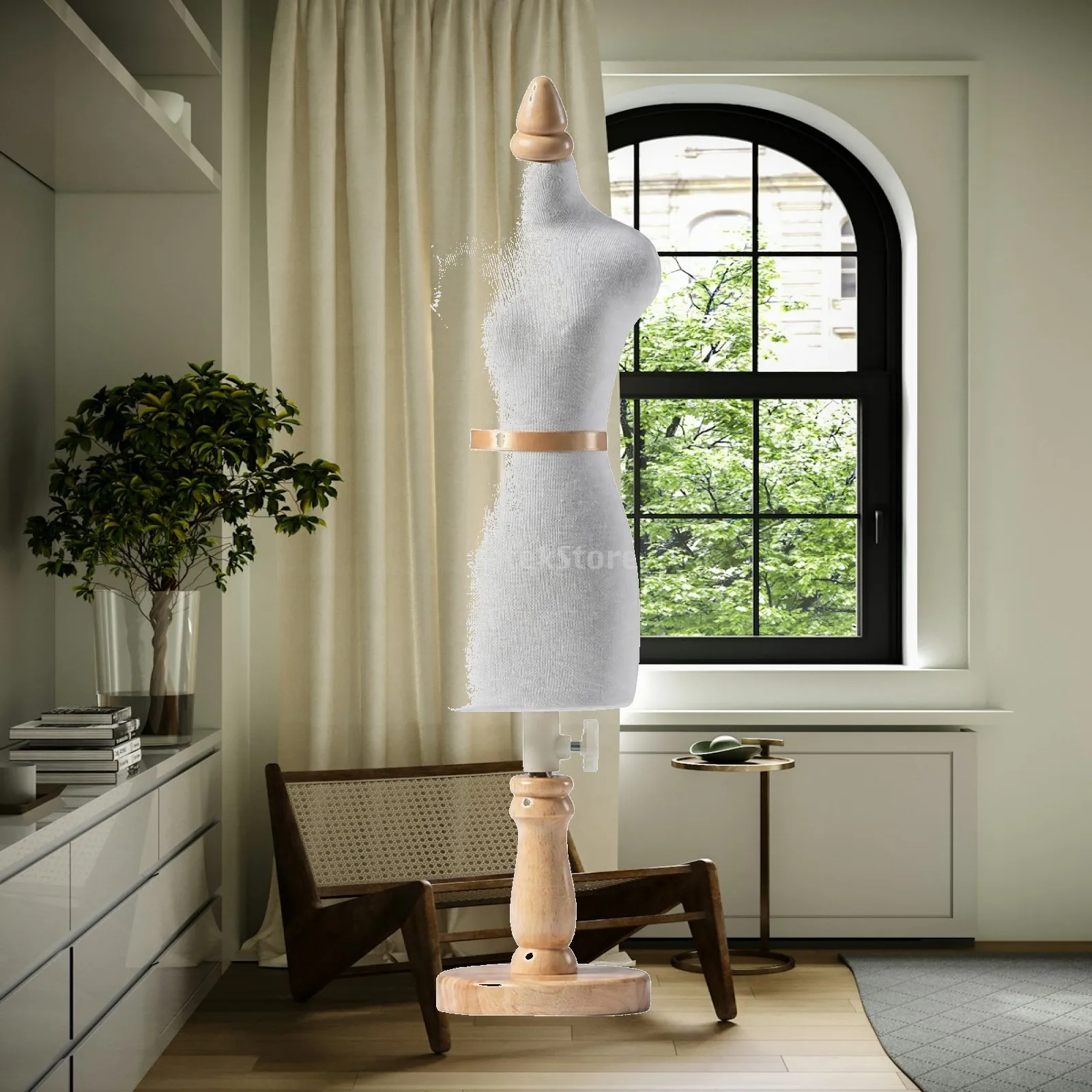 Sturdy Mini Dress Form Doll Mannequin for Sewing Hobbyists with Defined Bust Waist Hip Measurements Base