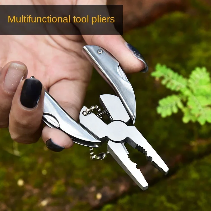 

Portable Pocket Multitool 420 Stainless Steel Multitool Pliers Knife Screwdriver for Outdoor Survival Hunting and Hiking