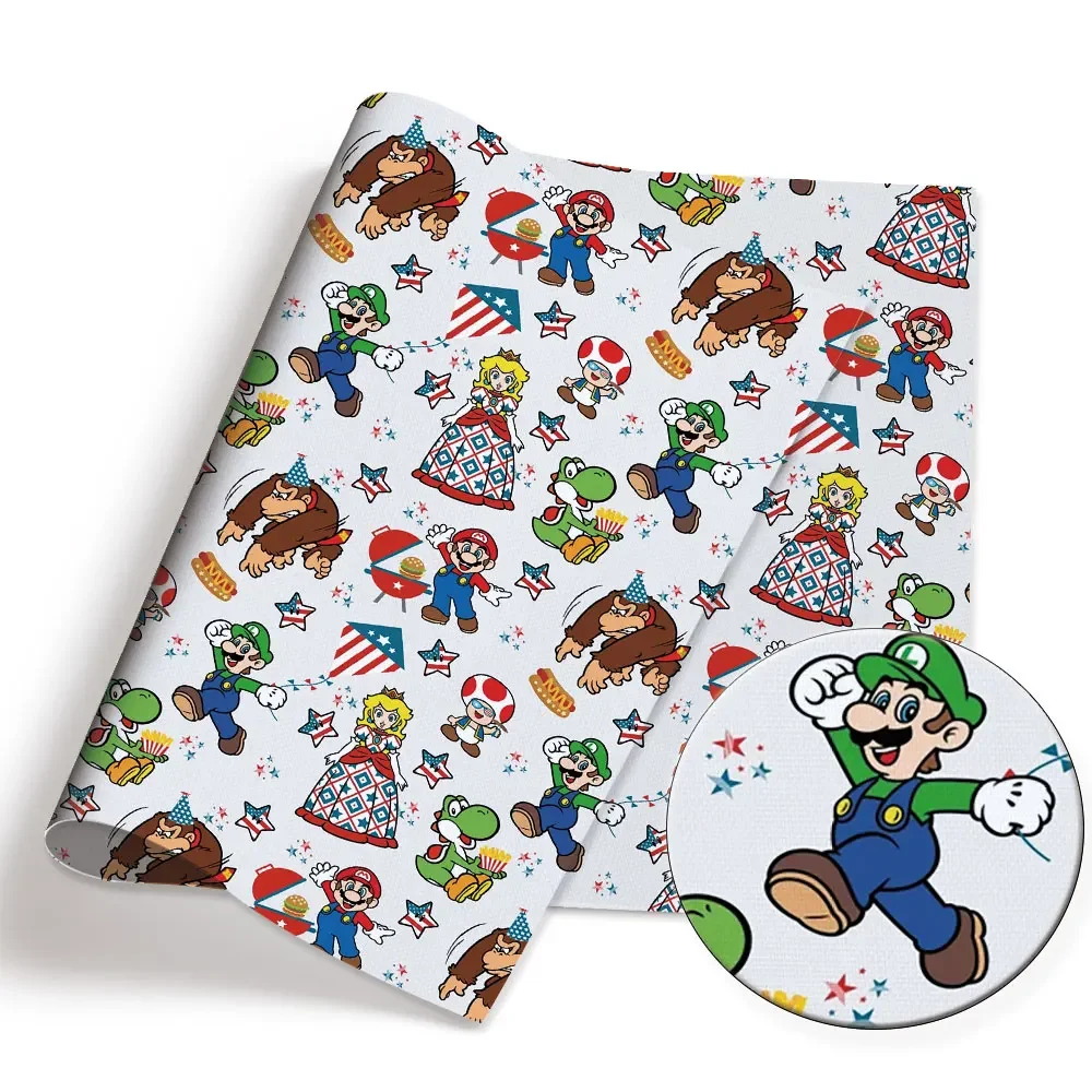 Mario Spiel Fabric140*50cm Handgemachte Nähen Patchwork Quilten Baby Kleid Hause Blatt Gedruckt Stoff Stoff Nähen Kinder