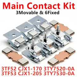 Main Contact Kit for 3TF52 3TF53 Contactor Repair Kit 3TY7520-0A 3TY7530-0A 0X Moving And Fixed Contacts Contactor Spare Parts