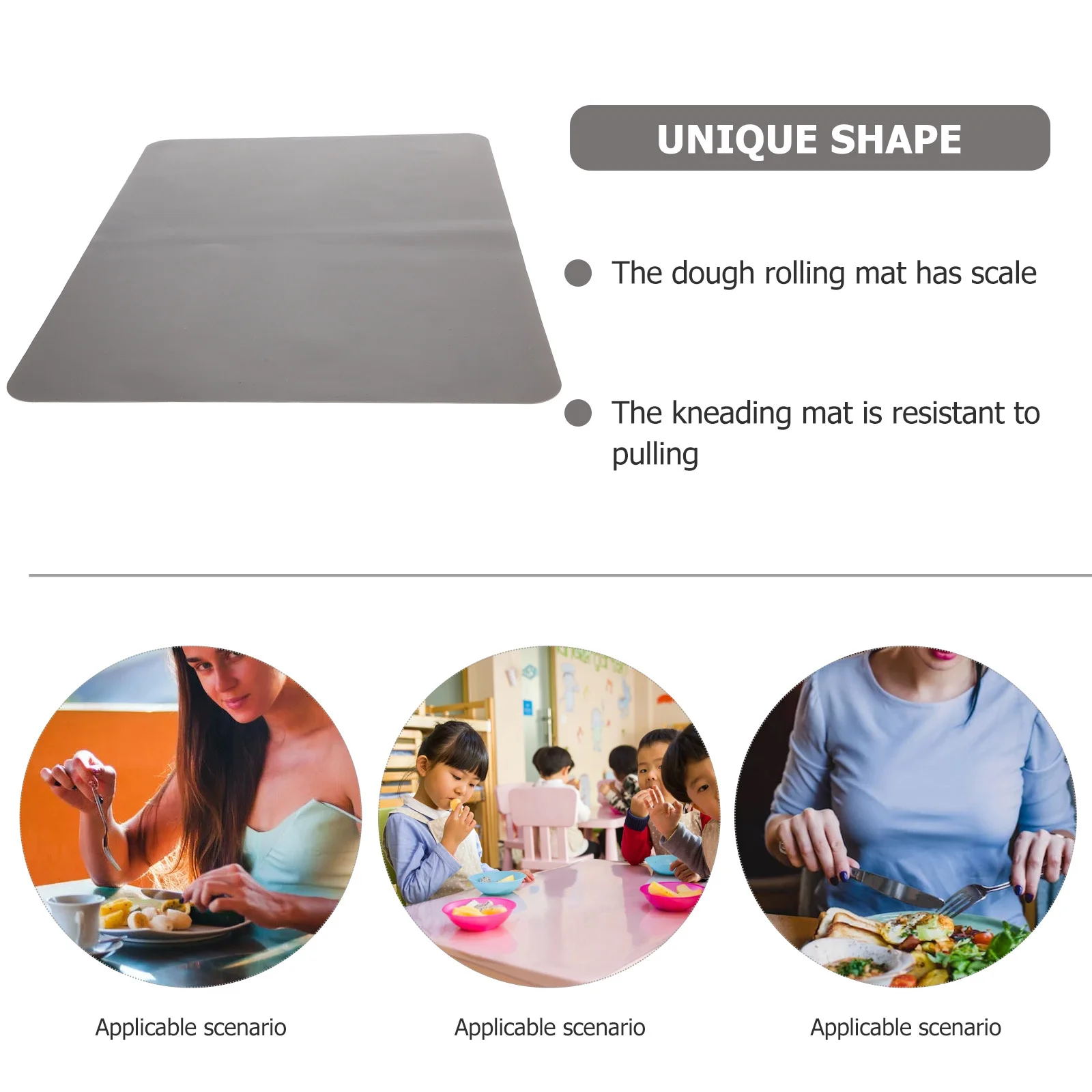 

Heat Resistant Silicone Baking Mat Thick Kneading Pad Non-Slip For Pastry Pizza Fondant Rolling Kitchen Utensil Mat