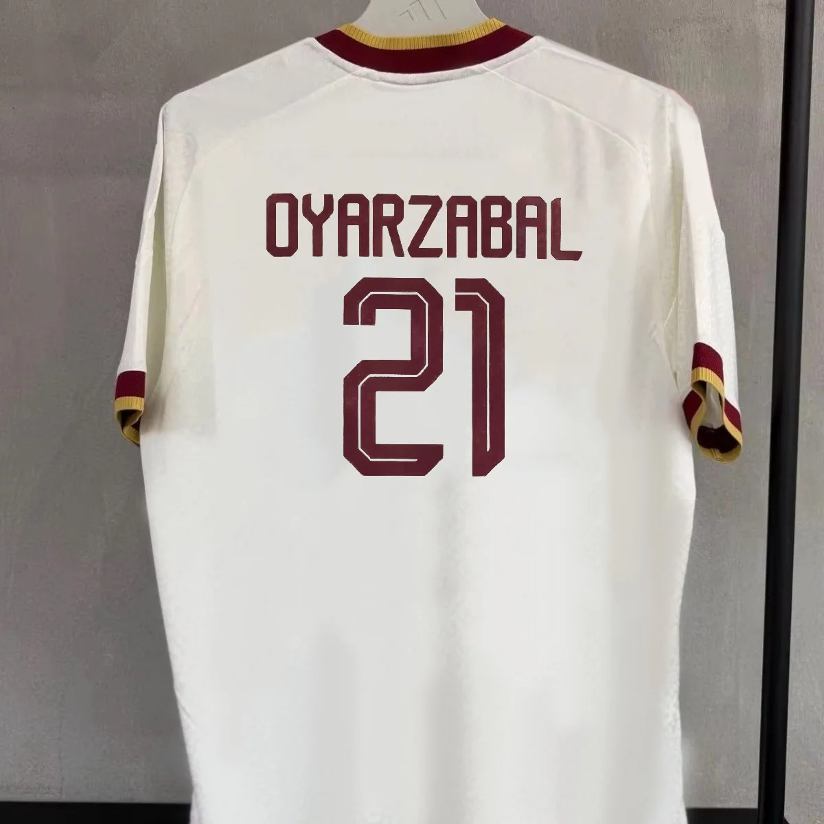 Camiseta fútbol estilo Selección Española Visitante Blanca manga corta poliéster transpirable unisex Fashionable  casual style