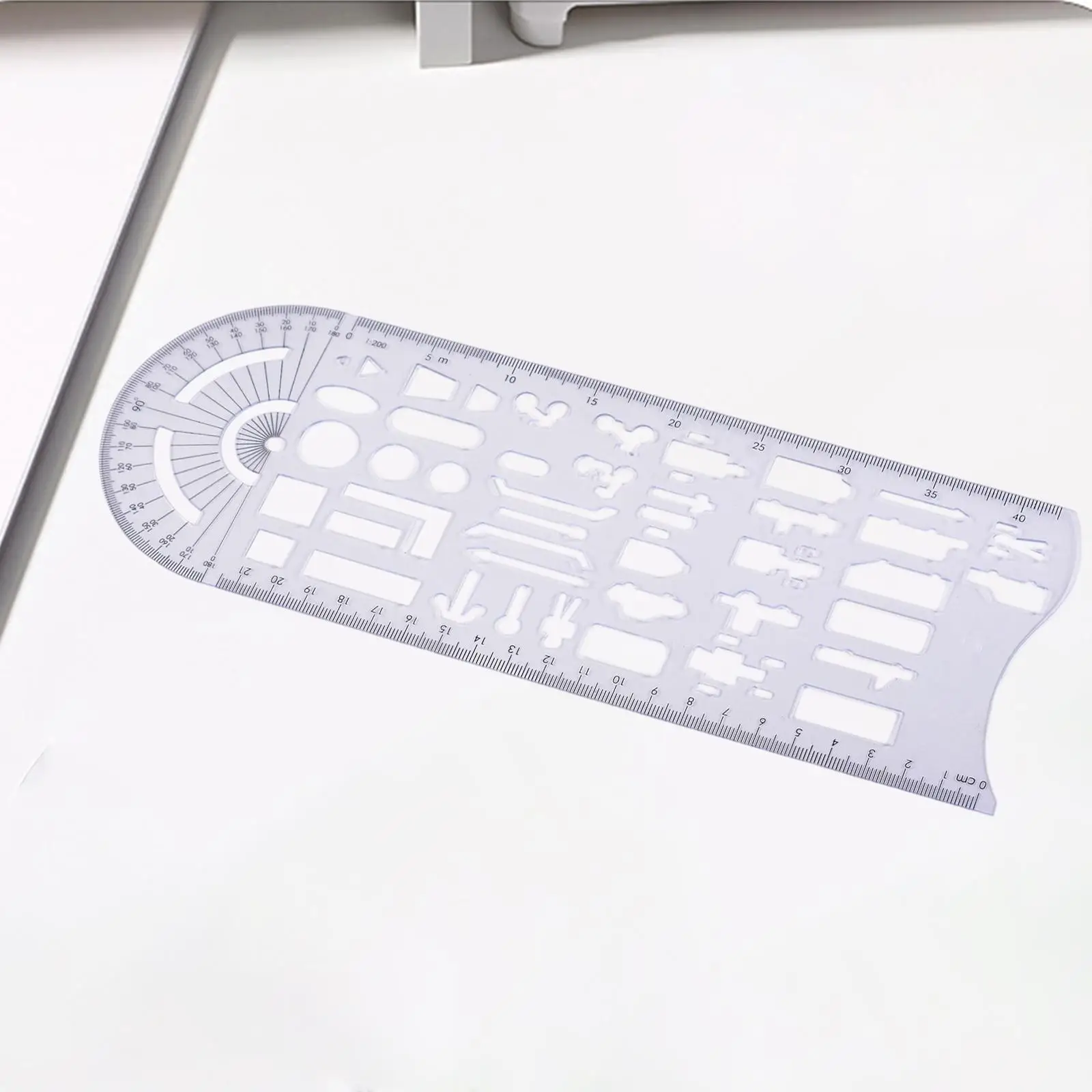 Geometric Drawing Ruler Traffic Accident Symbols Template Measuring Ruler