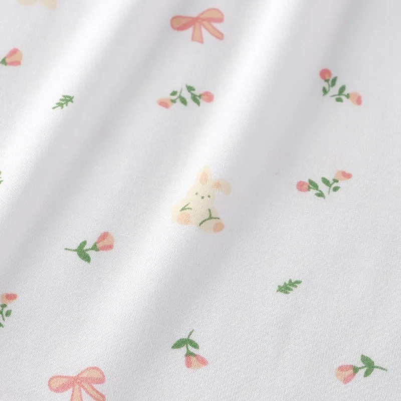 Bellbell Sommer-Kleid für Kinder, Mädchen, Pyjama-Kleid, Blumenmuster, für Kinder, Mädchen, Schleife, Homewear-Kleid, 1–14 Jahre, Kleinkind-Mädchen-Prinzessinnenkleid – Detail 21