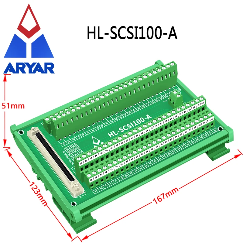 SCSI 100-pin DB type cable revolution to 100pin connector servo plug ADAM-39100 and DIN-100S-01 scsi100 adapter board