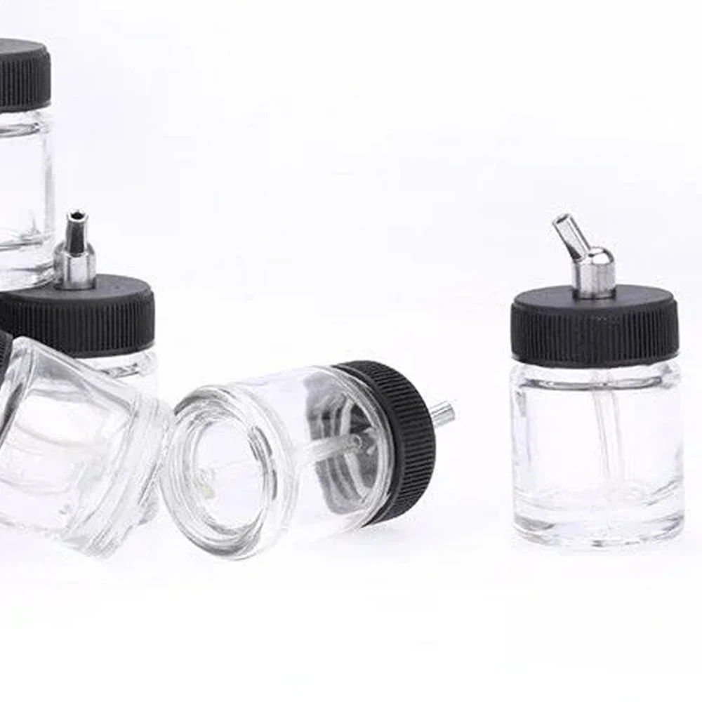 

1pcs 22cc Dual Action Airbrush Painting Bottle Container Spray Gun Paint Jar High Quality Ink Cup Glass Airbrush Pot Bottle