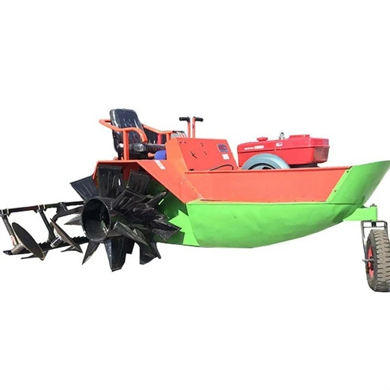 Dual-purpose water and drought machine tiller Rotary tiller, deep water field boat type rotary tiller,