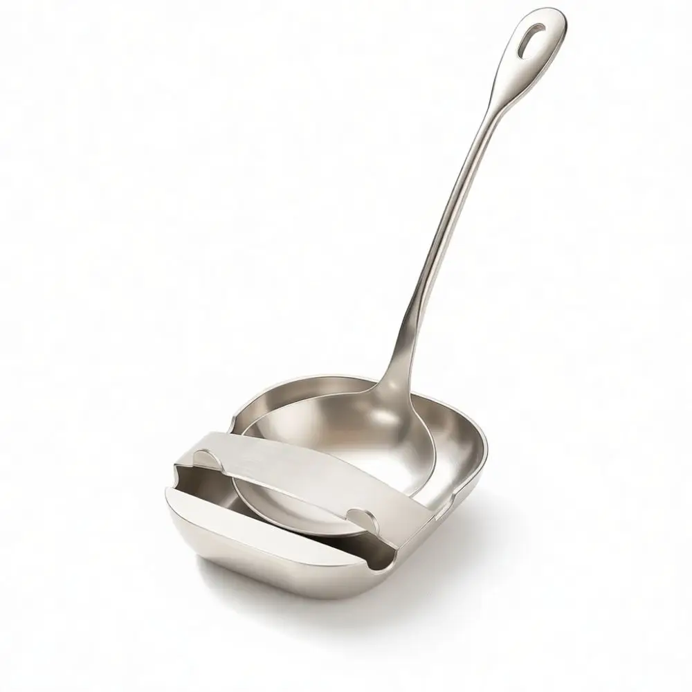 Stainless Steel Kitchen Rack Vertical Spoon Spatula Holder Pot Lid Organizer Stand Home Cooking Gadget Storage Base