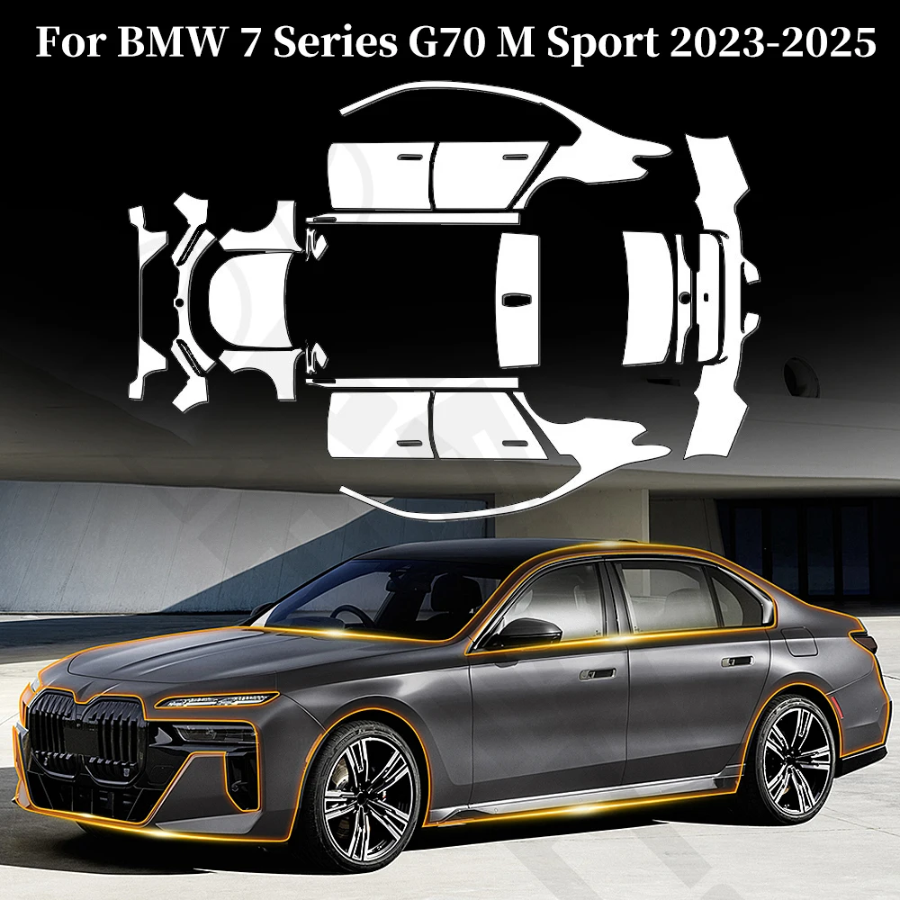 

For BMW 7 Series G70 M Sport 2023-2025 Pre-cut Paint Protection Film TPU PPF Car Body Transparent Anti-scratch Repair Sticker