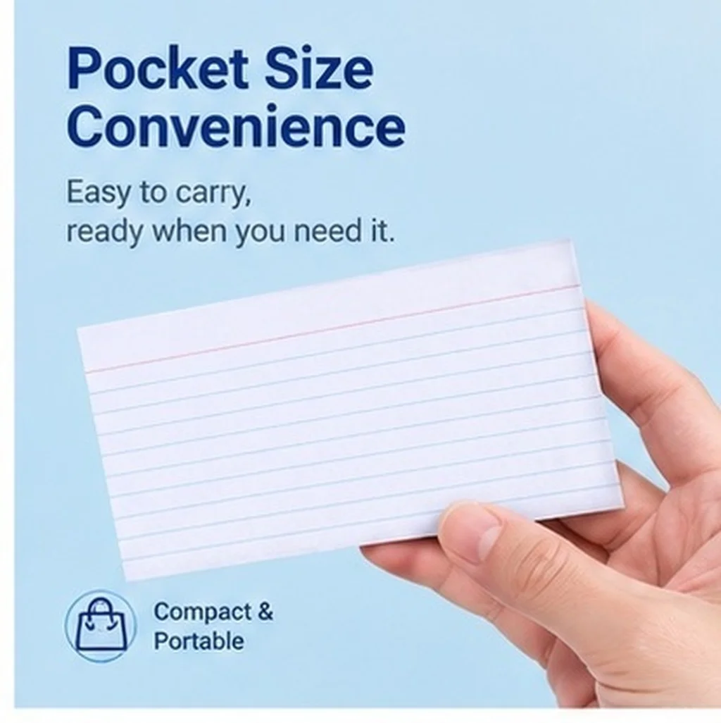 200Pcs Large Ruled Note Cards American Style Study Flashcards Student Essential Exam Preparation Reading Notes