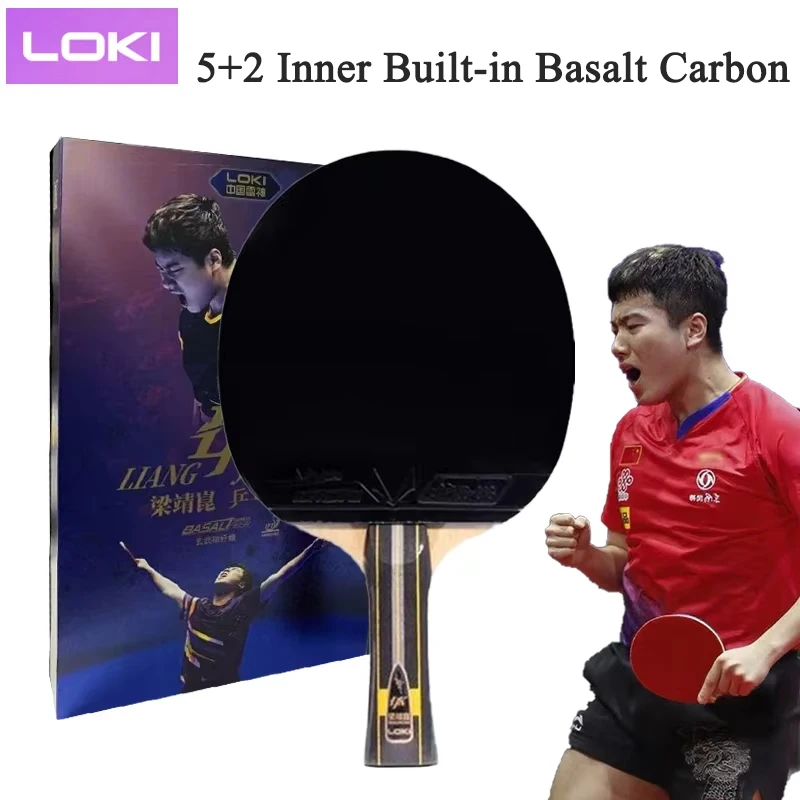 

LOKI Professional Table Tennis Racket Liang Jingkun 5+2 Inner Basalt Carbon LJK Ping Pong Paddle with RXTON 9 & TELSON Rubber