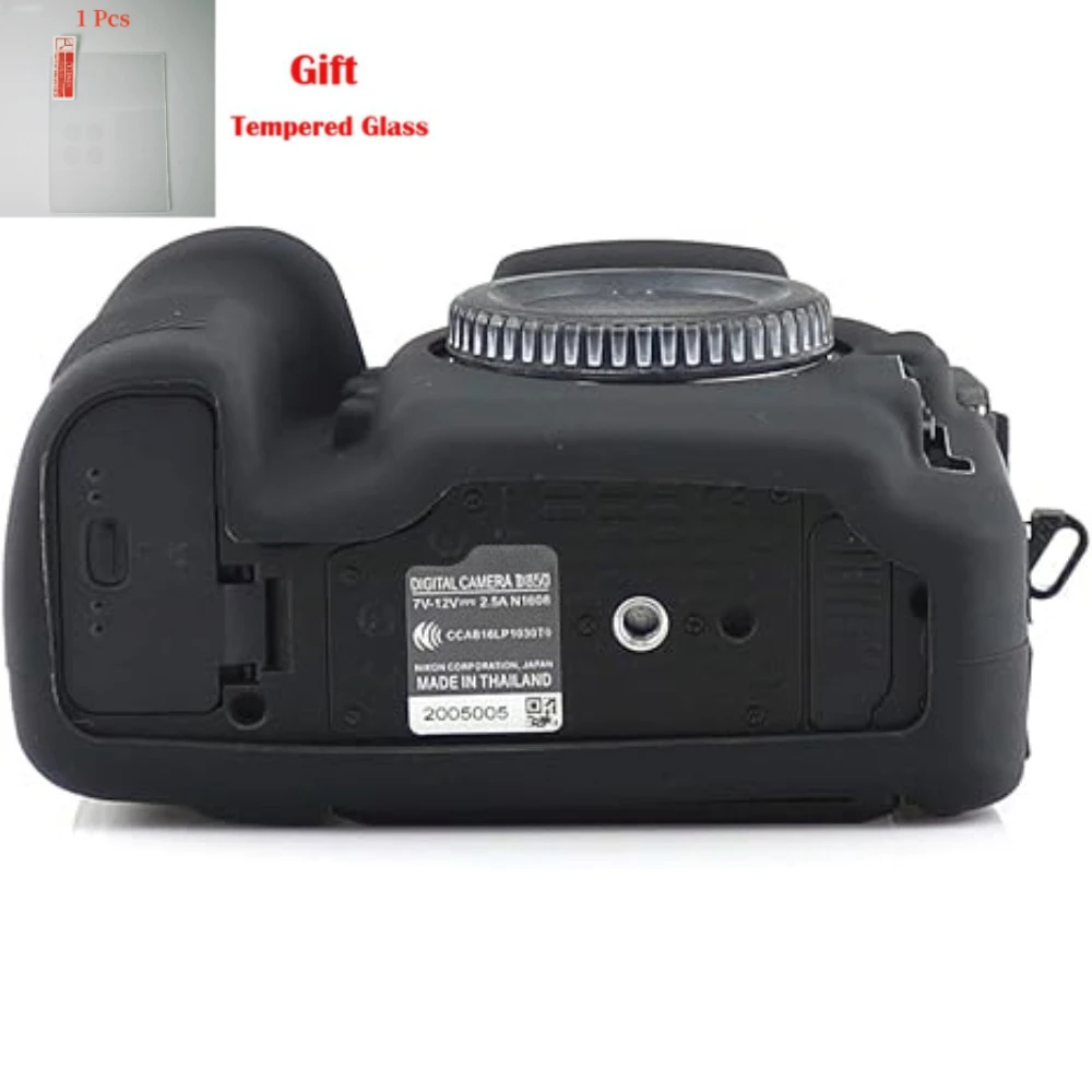 

Silicone Case For Nikon D850, Camera bag Body Cover Protector large single protective sleeve + free tempered film