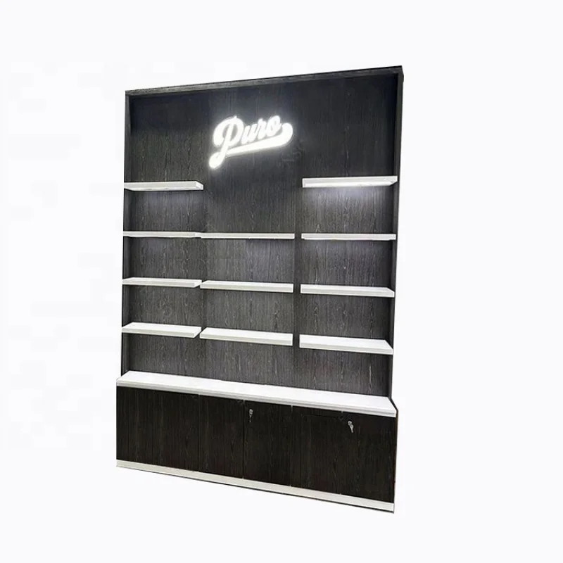 [Customized]wooden cosmetic store shelf  cosmetic shop display shelf