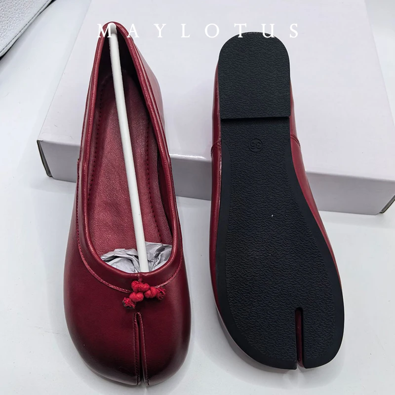 Size 35-42 Ballets Flats Split Toe Shoes Mary Janes Dress Loafers Ballerina Zapato Mujer Mocasines Ladies Ballerina Tabi Shoe