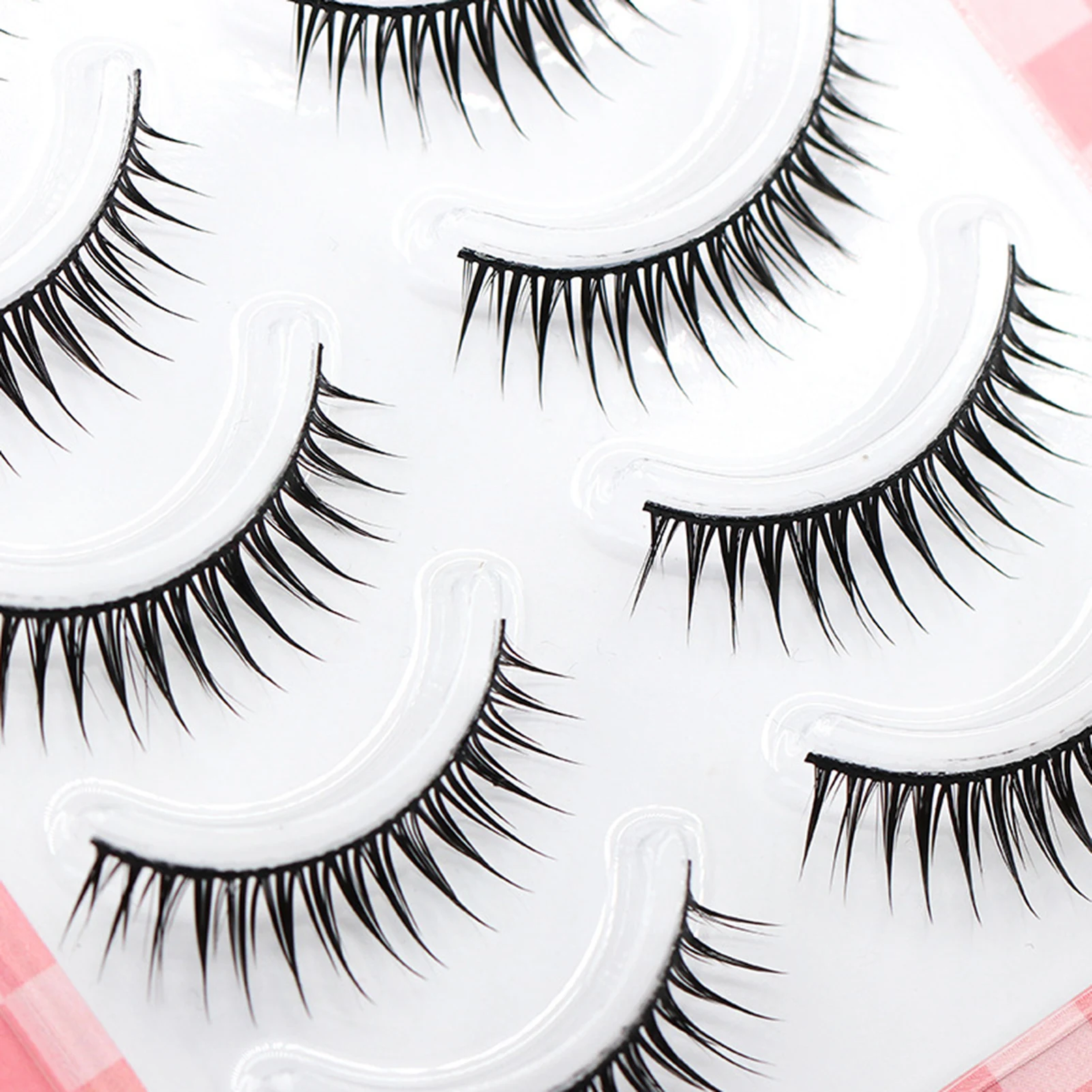 5쌍 인조 속눈썹 스트립, 가볍고 자연스러운 속눈썹, 날카롭고 풍성한 속눈썹, 데일리, 웨딩, 휴가 선물용