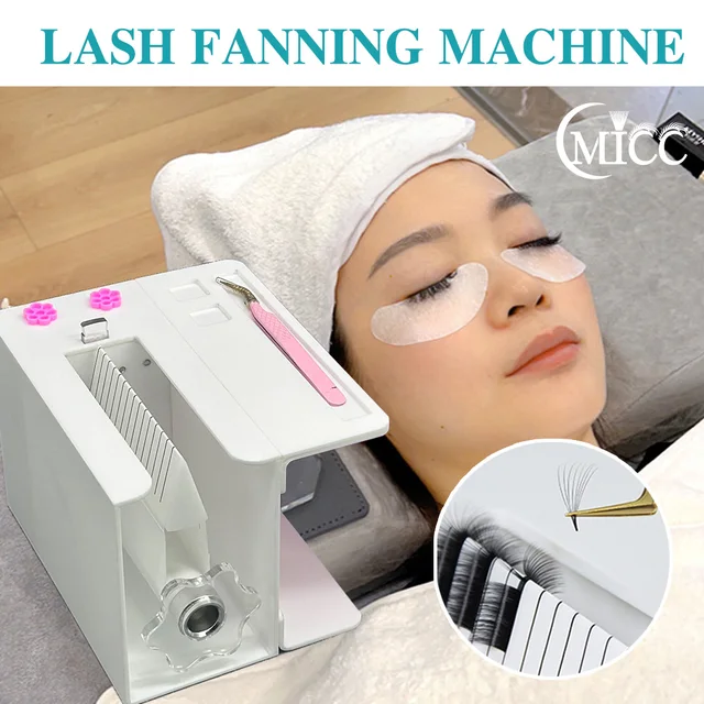 Self Fanning Lash Extensions Supplies Lash Fan Making Machine False Eyelash Separator Root Splitter Machine z pudełkiem do przechowywania