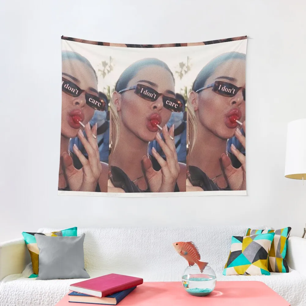 

vogue i dont care lollipop aesthetic Tapestry Decoration Home Home Decoration For Bedroom Wall Decor Tapestry