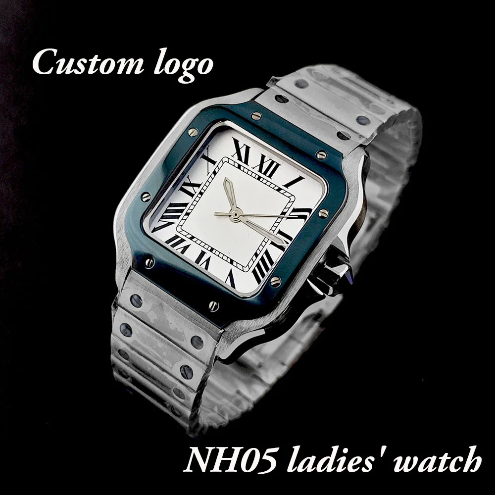 

Новые часы NH05 с индивидуальным логотипом, 33,5 мм, высококачественные часы из нержавеющей стали, женские часы с механизмом NH05.