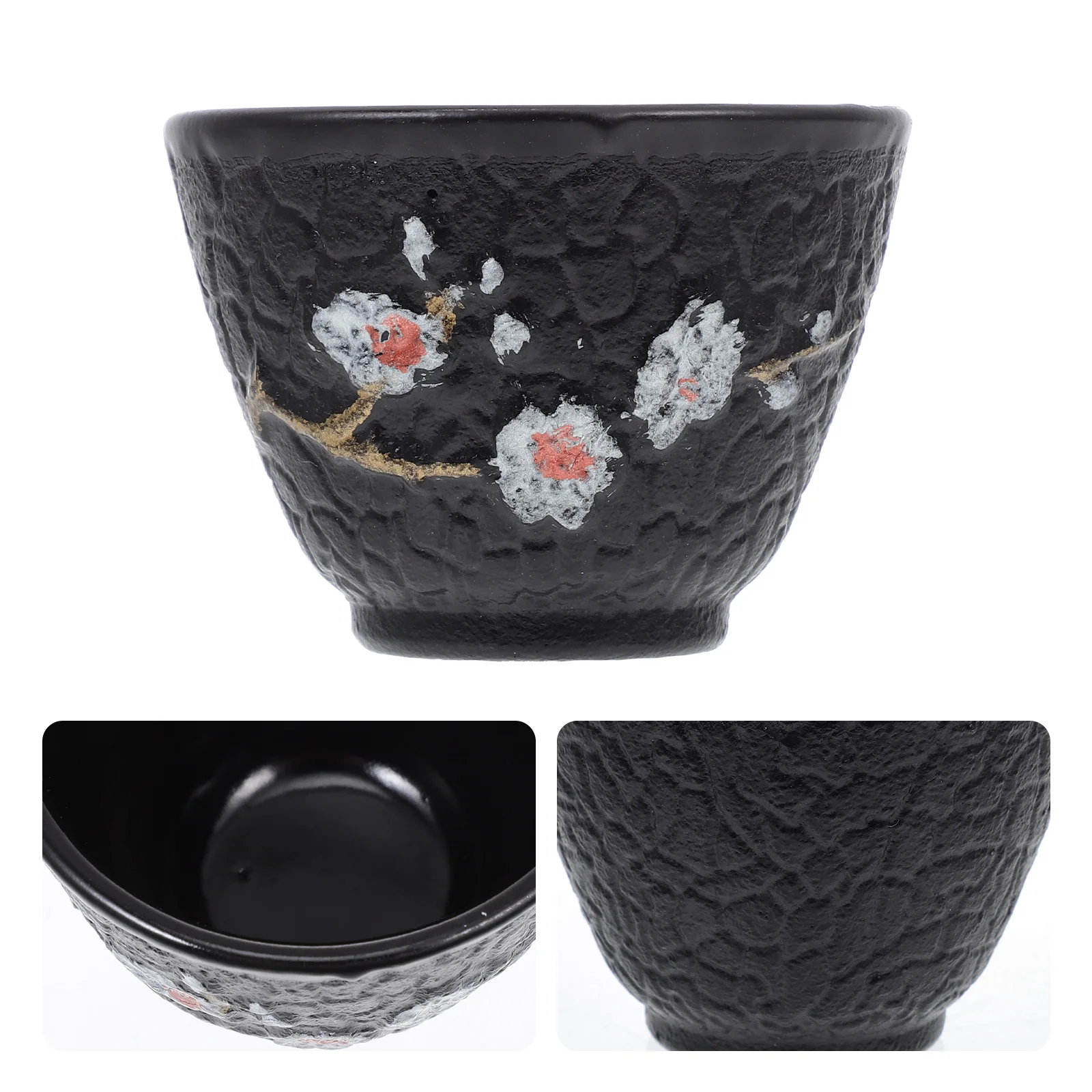 

Cast Iron Tea Cup Japanese Style Kung Fu Teaware Retro Iron Cups Dishwasher Safe Hot Cold Drinks Tea Set