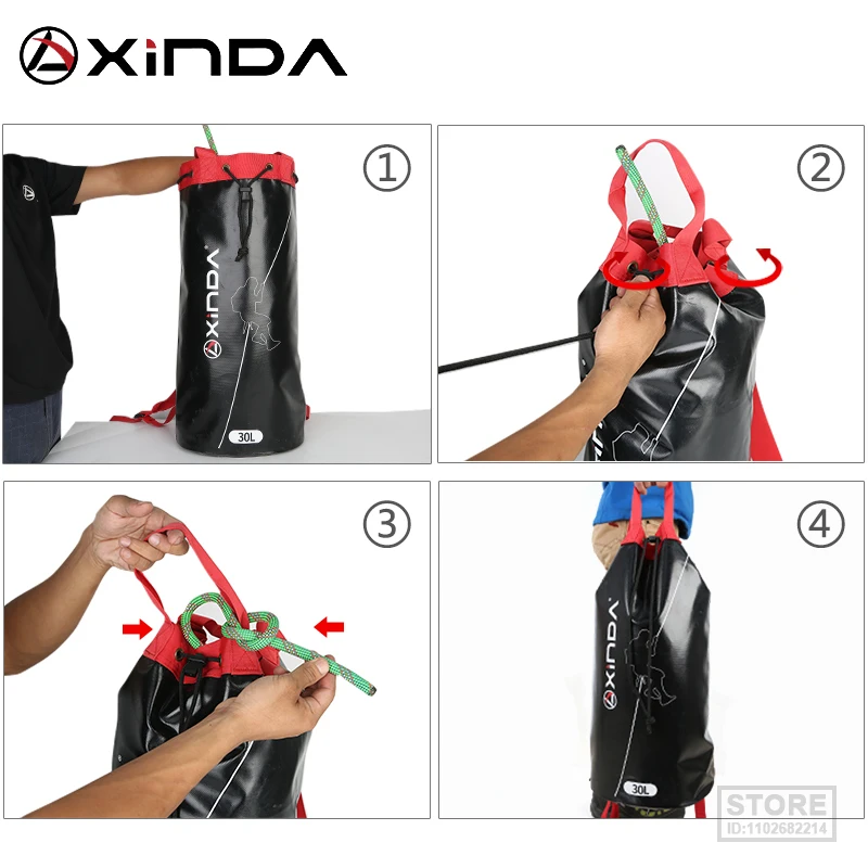 Imagem -06 - Xinda Outdoor Escalada Rope Bolsa Rapel Mochila Equipamento de Montanhismo Bolsa de Armazenamento