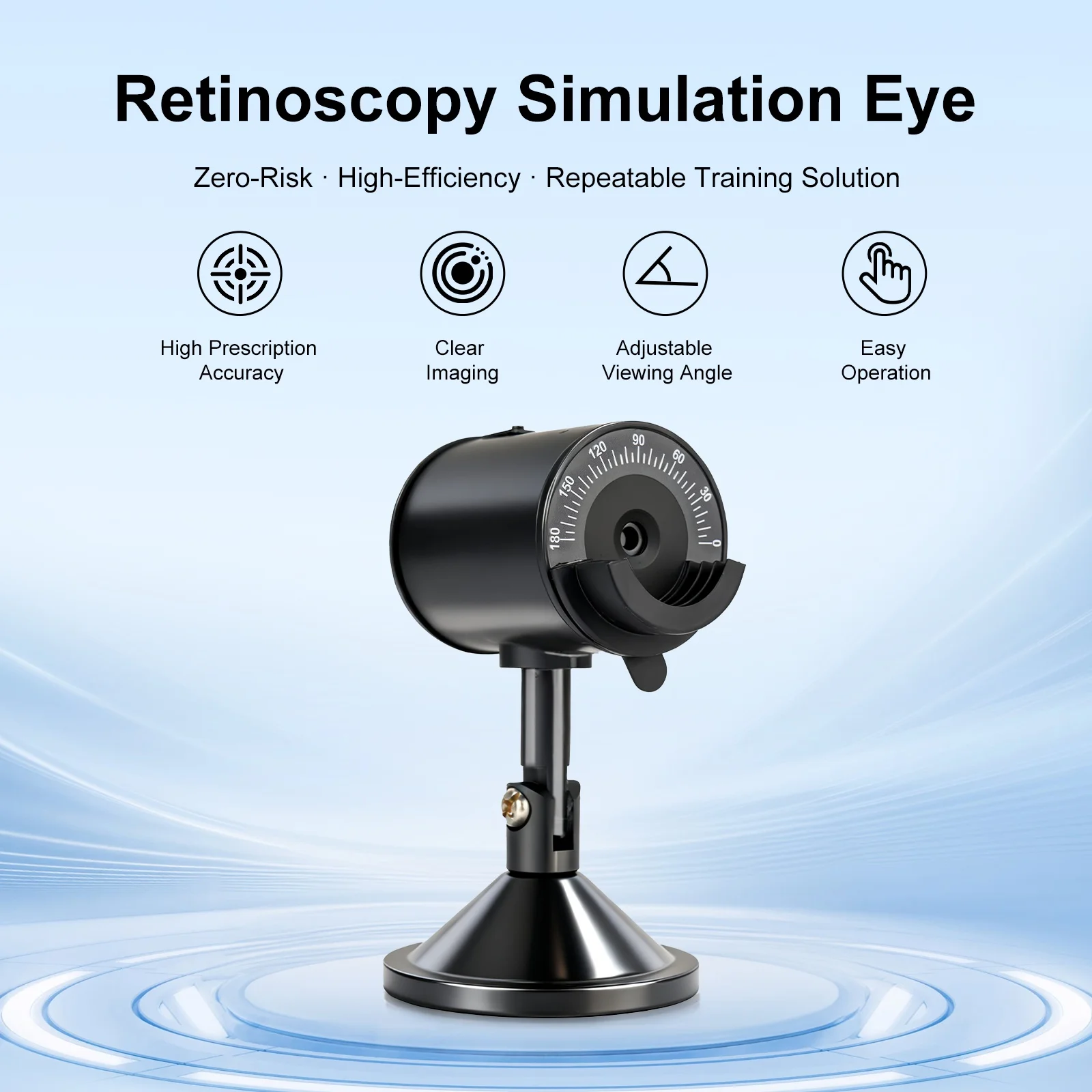 High Quality Ophthalmic Optical Retinoscope Training Eye Schematic Model Eye Tester Practice Use Imitative Retinoscopy