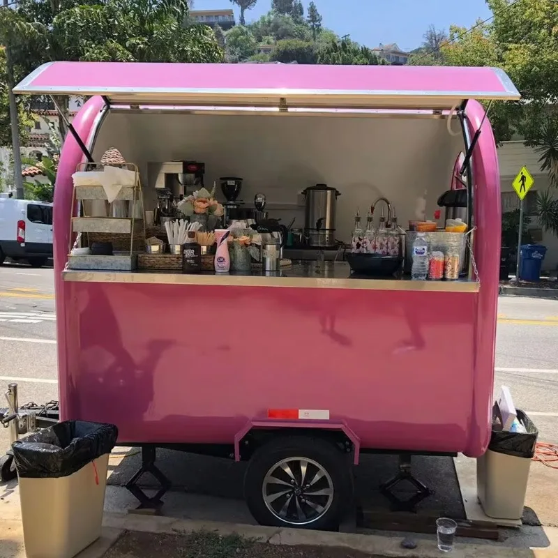 Custom Snack Food Truck Van Small Hotdogs Bbq Pizza Burger Cart Ice Cream Coffee Trailer for Sale