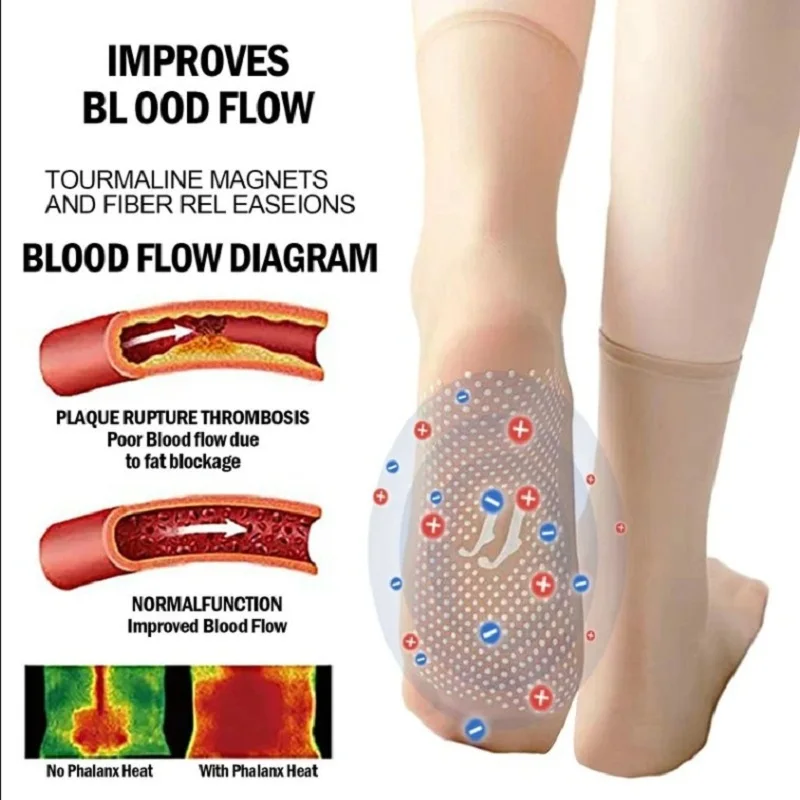 Skarpety wyszczuplające do masażu 10 par turmalin akupresura samoczynnie nagrzewające się skarpetki uzdrawiają hipertermię zdrowe skarpety wolne od