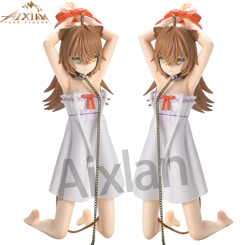 Aixlan Rurumi Leão Ajoelhado Vestido Branco Menina PVC Action Figure, Estatueta Colecionável, Presente de Natal, 21cm, Amine