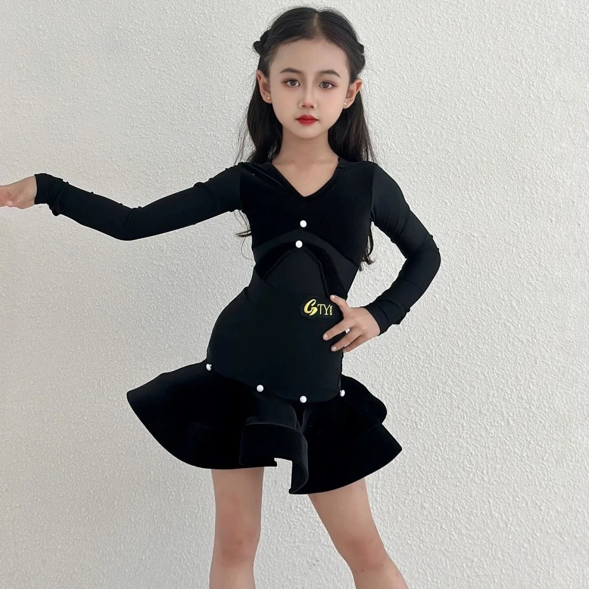 Costume de danse, nouveaux produits, vêtements d'entraînement de sport de danse 	   Costume de performance pour femmes, vêtements de danse en ligne, jupe, robe de danse latine