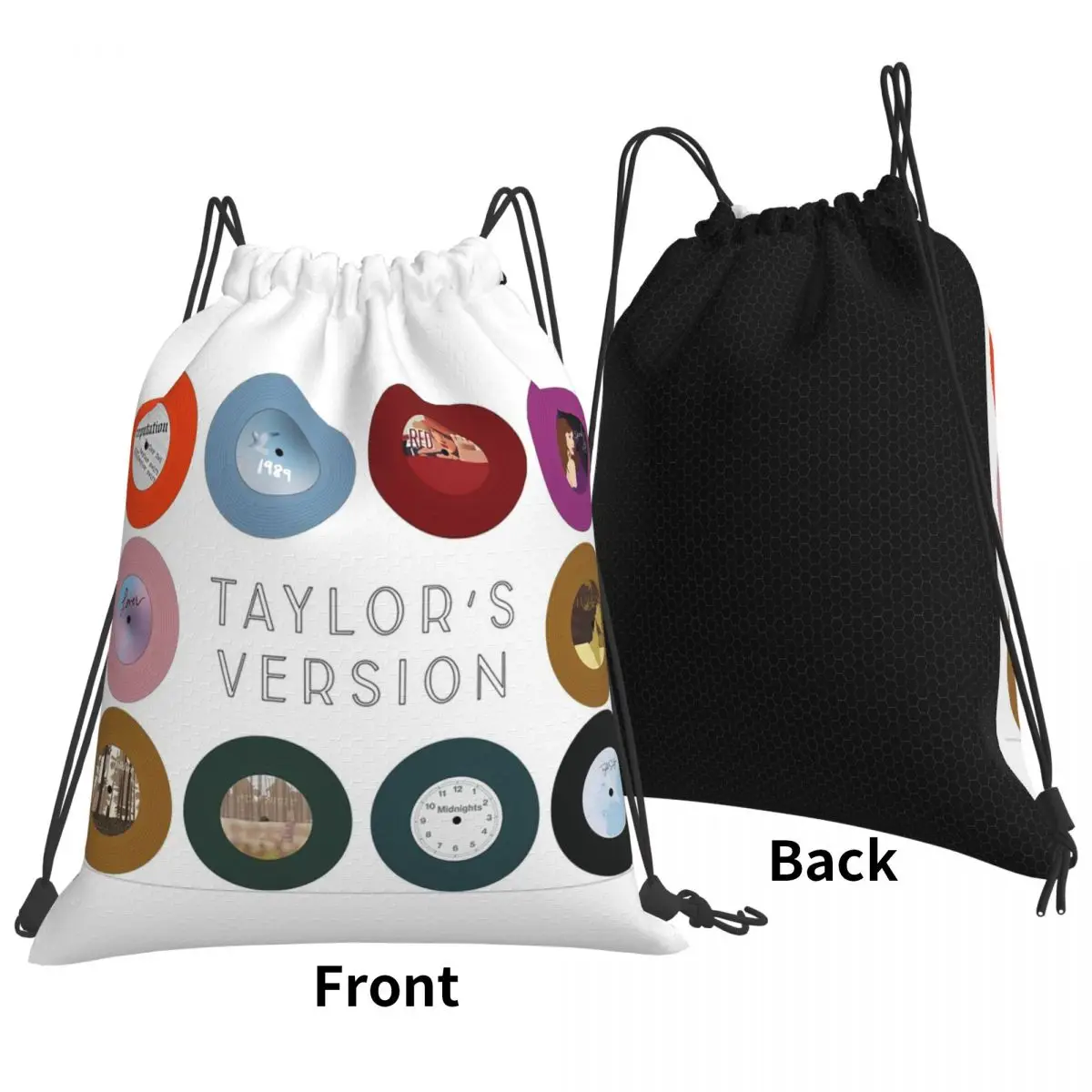 Taylors Version Eras Tour Albums Backpacks Casual Drawstring Bundle Pocket Sports Bag Book Bags for Travel School