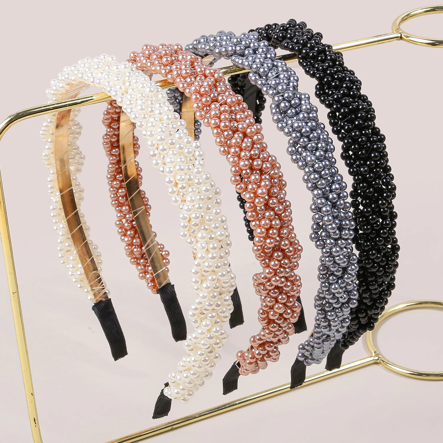 1/4PCS Fashion Braid Pearl Headbands Women Girls Headband Pearl Hairbands Girls Women Headband Party Wedding Hair Acesssories