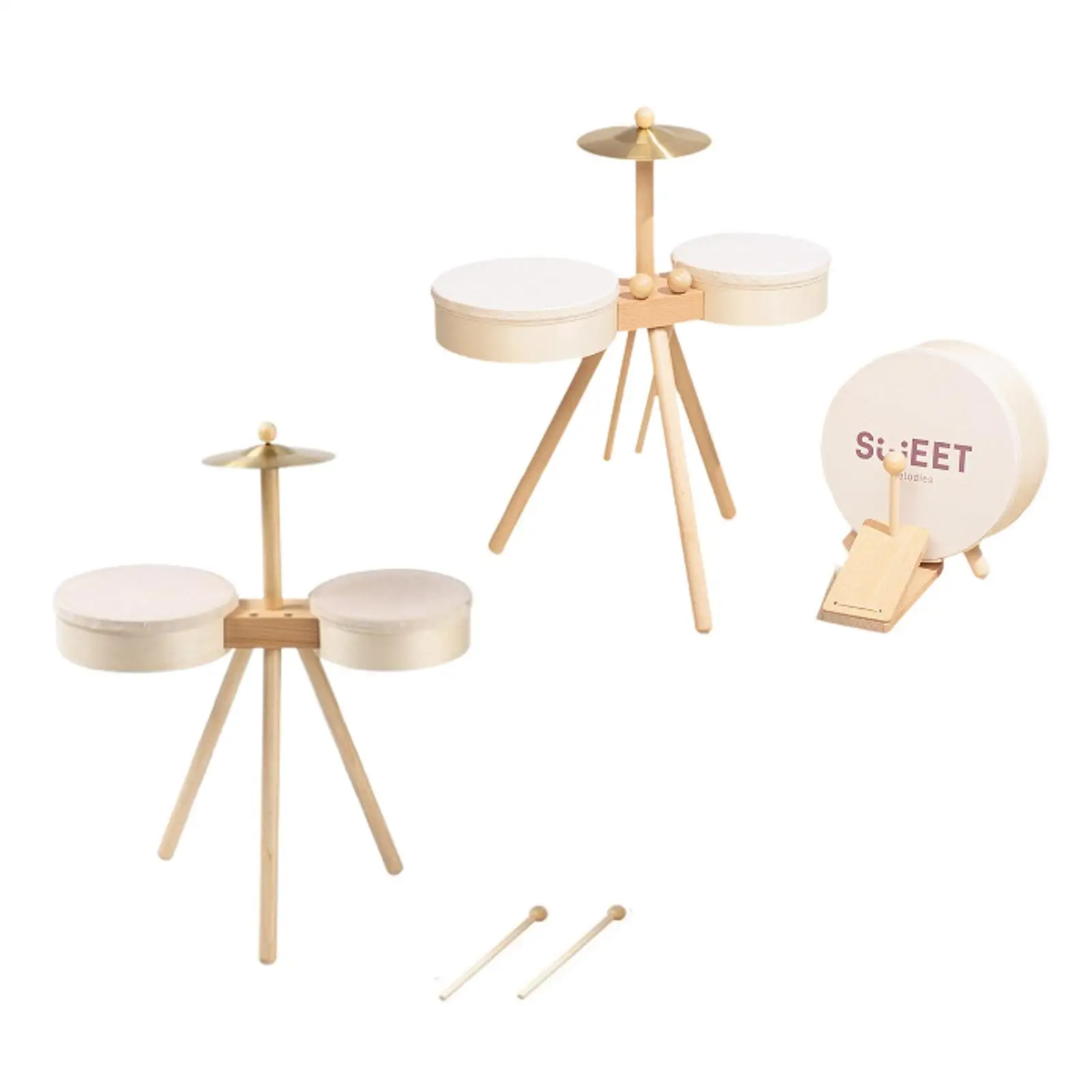 Kleine drumstel Vroeg onderwijs Verjaardagscadeaus voor jongen meisje Muziekspeelgoed Educatief percussie speelgoed Muziekinstrumenten voor kinderen