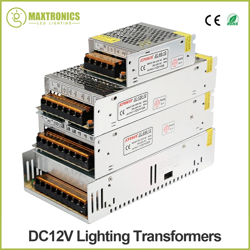 5V 12V 24V Switch LED Power Supply Transformer 1A 2A 3A 5A 6.5A 8.5A 10A 12.5A 16.5A 20A 25A 30A 40A 50A 60A For WS2812B SK6812