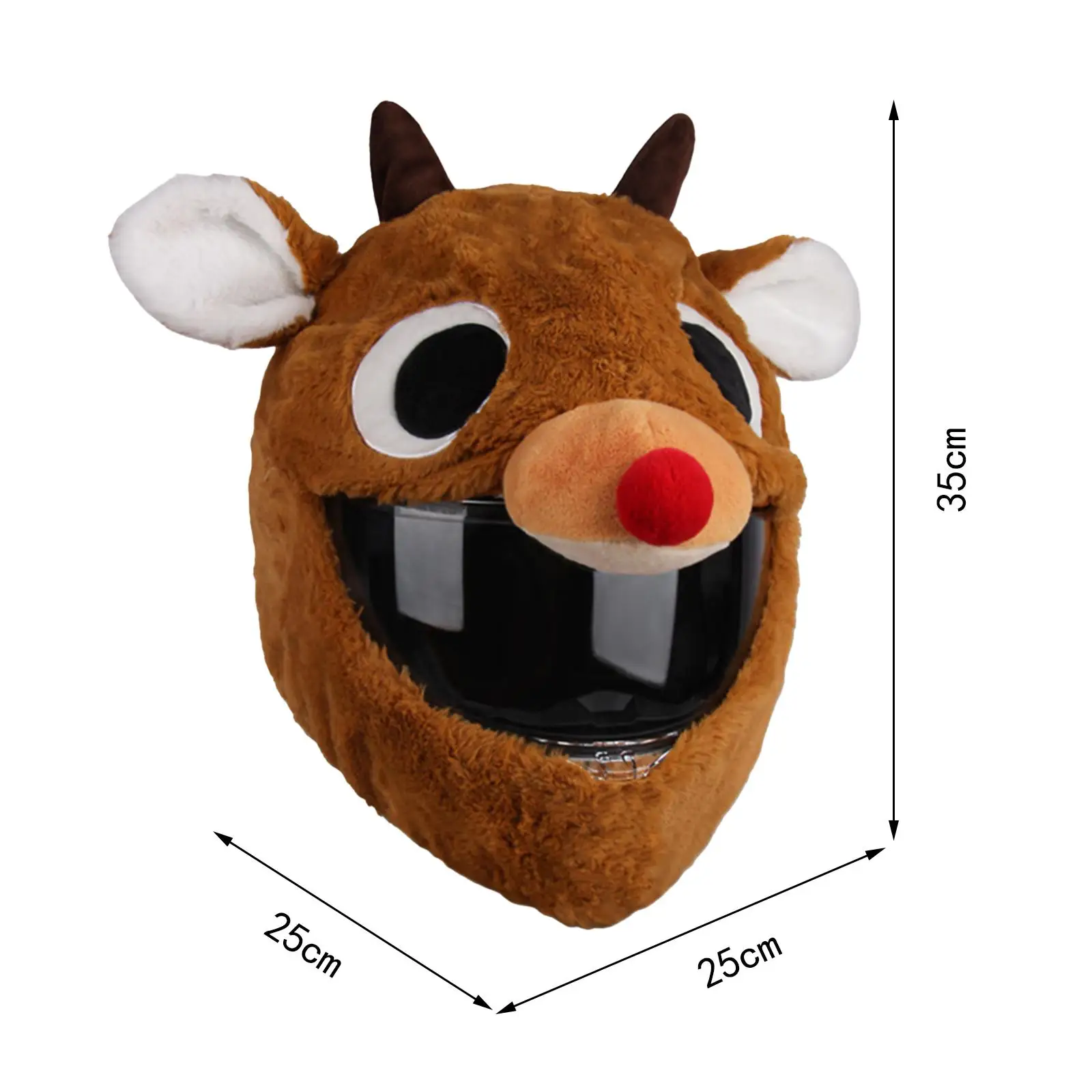 Custodia per casco a forma di renna Adorabile protezione accattivante stile Cutie Aumenta l'equitazione Divertente Divertente copertura per casco Cartoon